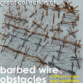 barbed wire obstacles